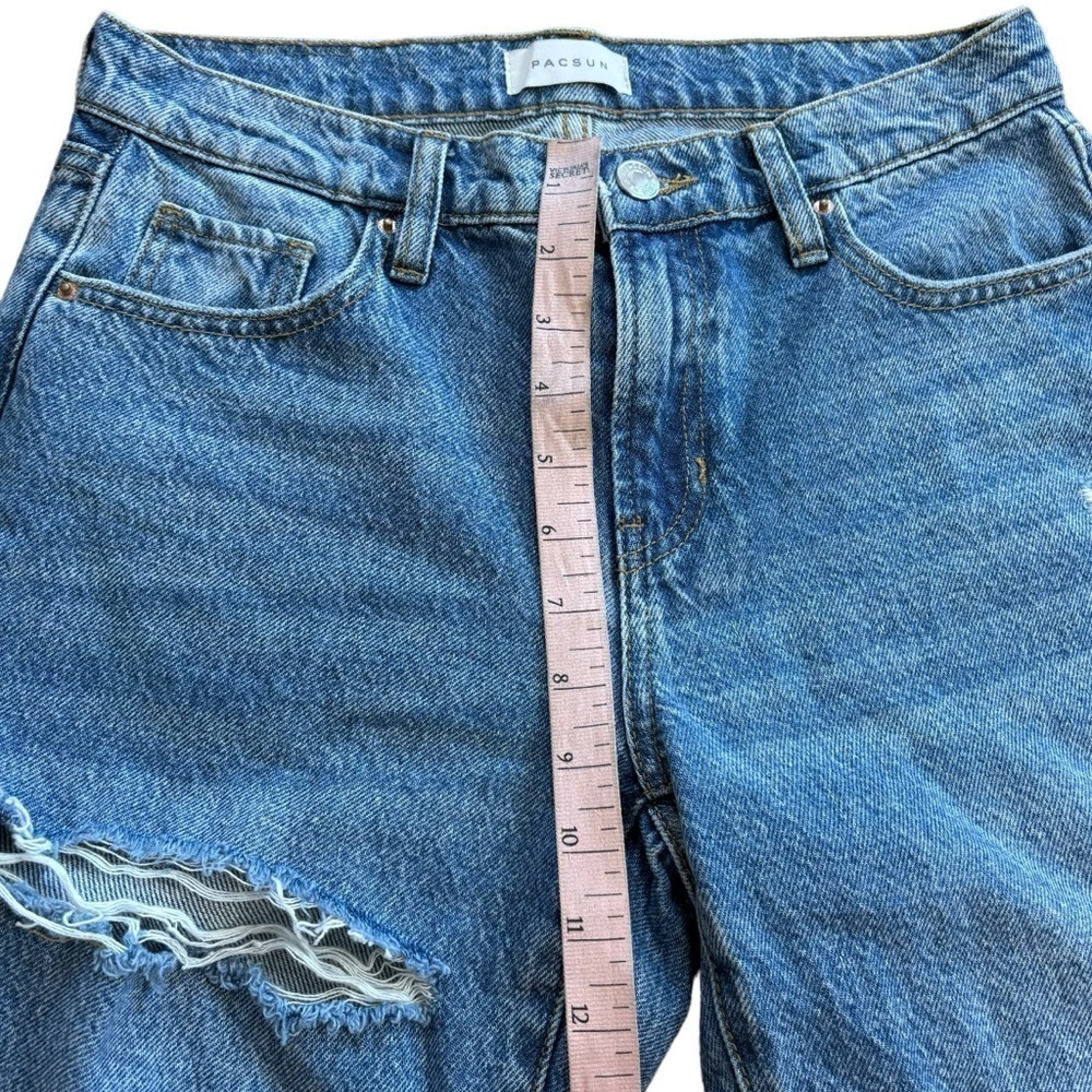 Pacsun 90’s Straight Leg Blue Jeans Women’s 25 Distressed Cropped Denim Casual - Picture 10 of 12